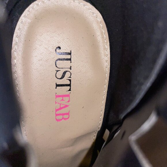 JUST FAB Lace up open toe gladiator knee high boots - Picture 4 of 6